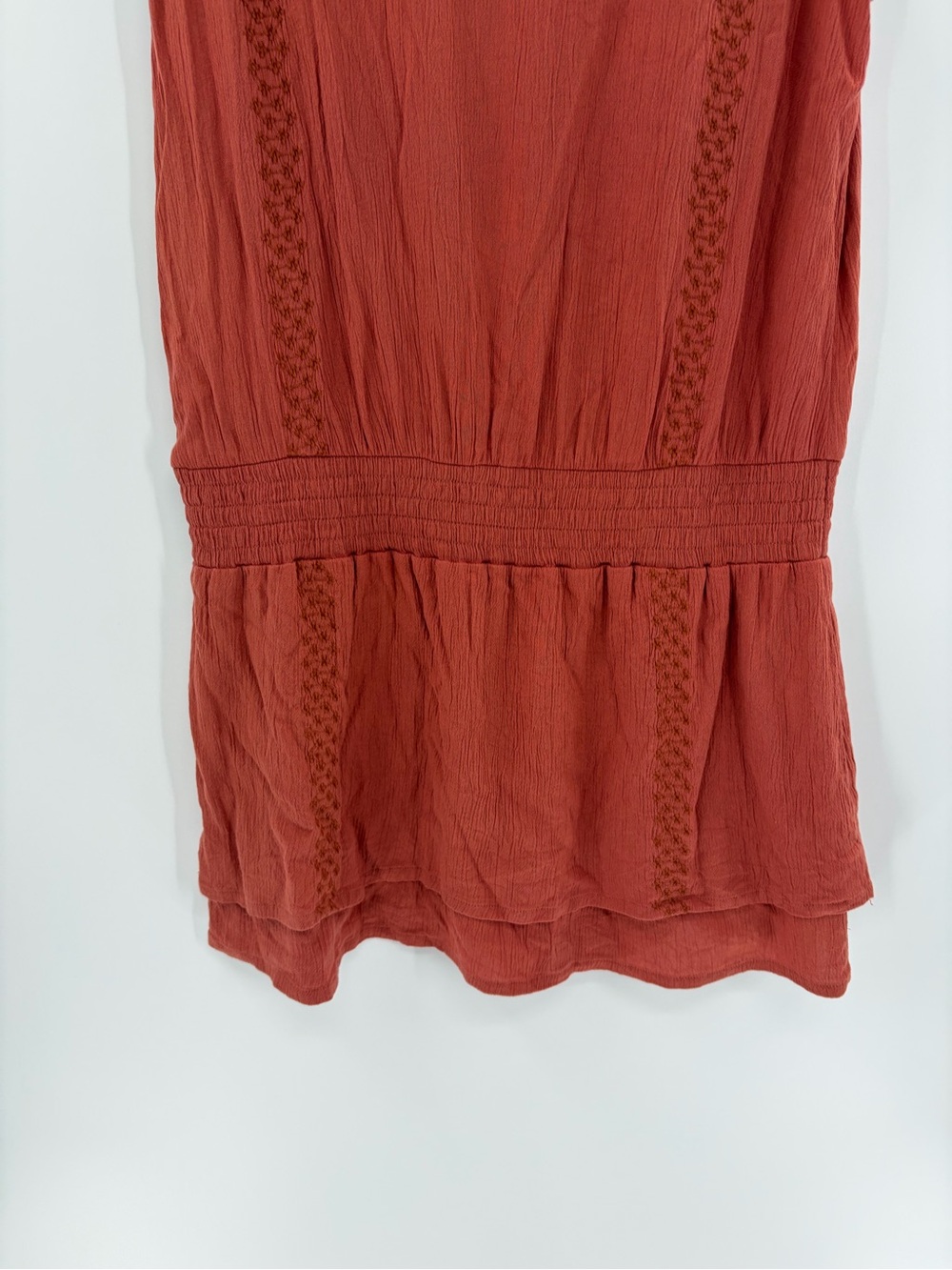 Prana seaview sky orange outdoors summer bohemian Rei smocked dress size medium - Picture 4 of 16